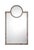 Glass Keystone Mirror, Dove Ash Grey Vellum For Sale - Image 7 of 7