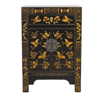 Hand Painted Chinoiserie-Style Night Stand or Accent Table For Sale