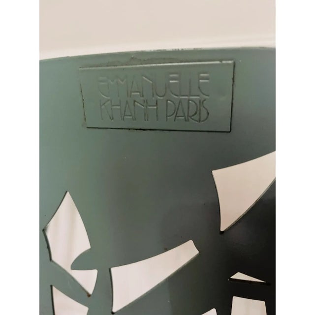 Vintage Postmodern Emmanuelle Kahn Tiffany Blue French Bistro Chairs - Set of 6 For Sale - Image 10 of 10