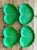 Vintage Glazed Ceramic Cabbage Leaf Plates - Set of 8 For Sale - Image 4 of 12
