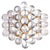 Gold Cluster Wall Sconce Crystal Balls and Gold-Plated Brass by Christoph Palme for Palwa, 1960 For Sale - Image 8 of 8