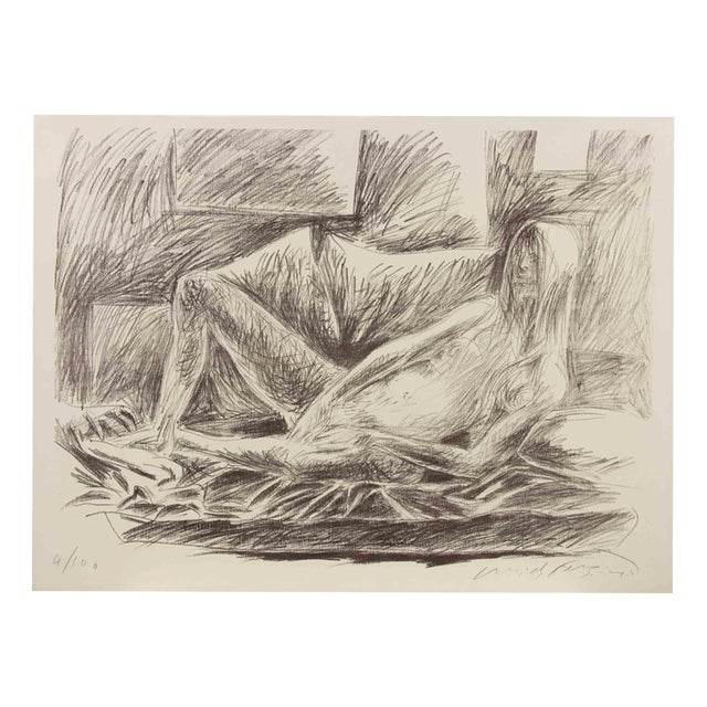 Pericle Fazzini, Reclining Figure, 1970s, Lithograph For Sale