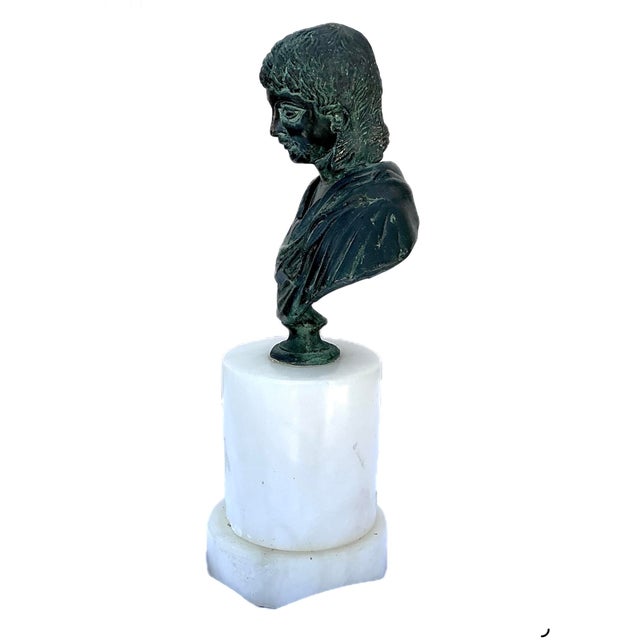 Grand Tour Bronze Bust of a Roman Goddess For Sale - Image 4 of 9
