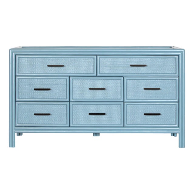 Bermuda Eight-Drawer Dresser - Pool Blue For Sale