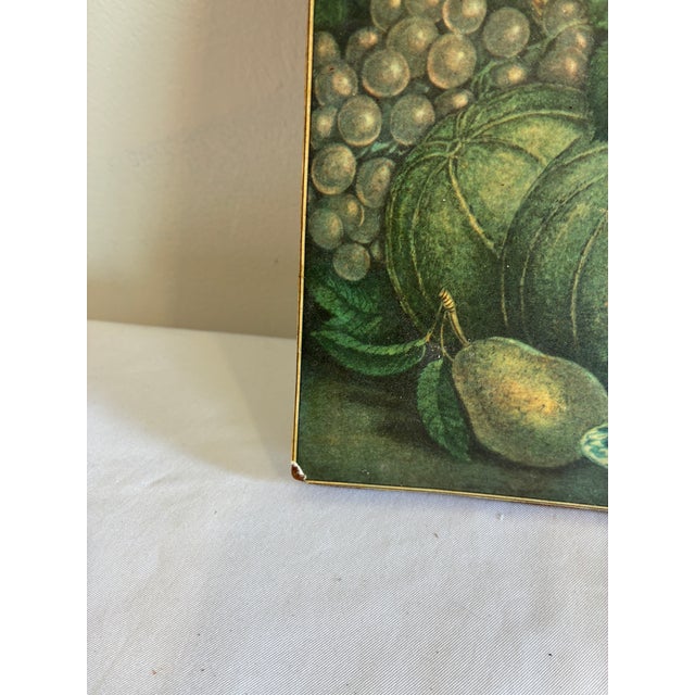 Vintage Still Life Fruit Print on Wood Panel For Sale In Oklahoma City - Image 6 of 10