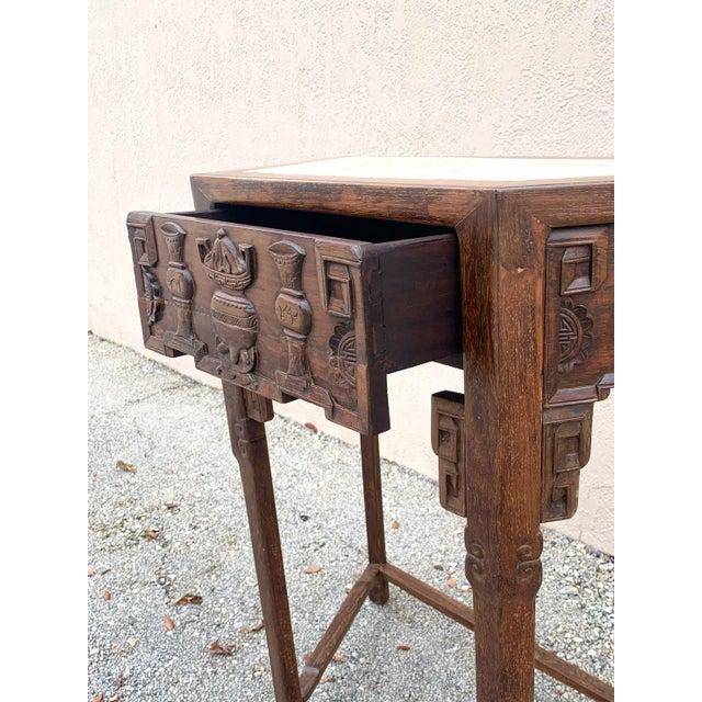 19th Century 19th Century Mint Style Hard Wood Chinese Console Table For Sale - Image 5 of 13