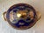 Ceramic Vintage Chinese Porcelain Tureen, Hand Painted, Royal Blue & Gold Floral For Sale - Image 7 of 12