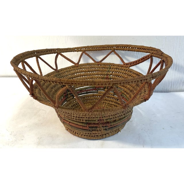 Beautiful hand crafted artist basket- probably Native American