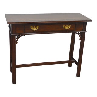 Councill Mahogany Banded Console Table For Sale