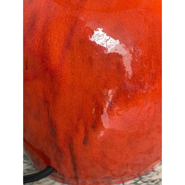 Orange Ceramic Table Lamp, 1970s For Sale - Image 18 of 18