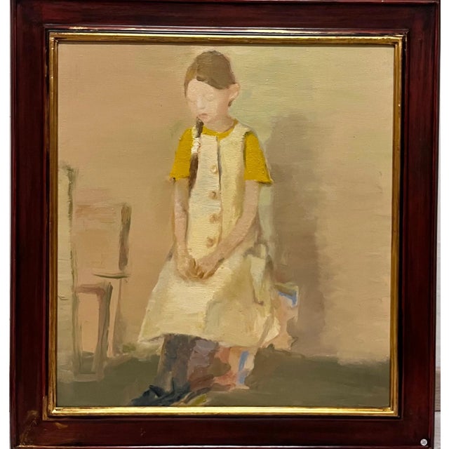 Igor Smekalov, Little Girl in Yellow, Oil, Framed For Sale - Image 6 of 6