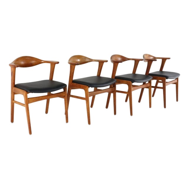 Desk Chairs Model 49 attributed to Erik Kirkegaard for for Høng Stolefabrik, 1960s, Set of 4 For Sale