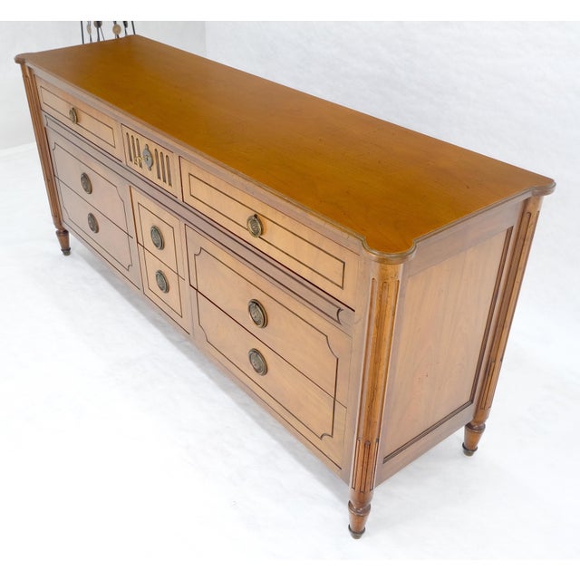 Baker Fruitwood 72" Long 9 Drawers Dresser Credenza Cabinet MINT!