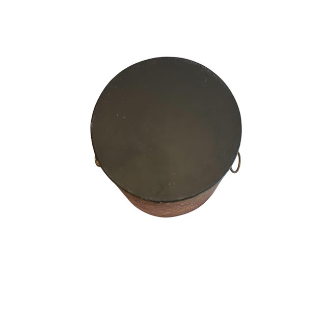 Ebony Vintage Chinoiserie Wastebin For Sale - Image 8 of 9