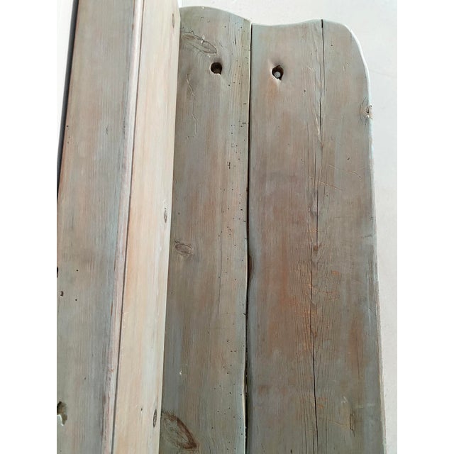 Minimalist Chunky Pine Bench, Paint Washed, Artisan Made, 1980s For Sale - Image 13 of 18
