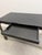 Wood Hickory White Modern Black Lacquer Console Desk With Brass Trim and Drawer For Sale - Image 7 of 12