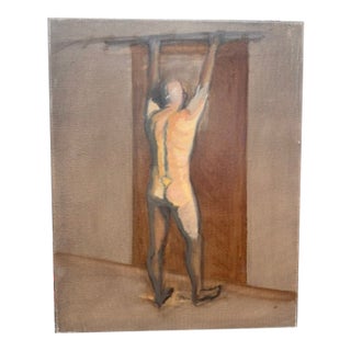 John at the Threshold, Oil on Canvas, by Kathleen Varadi For Sale
