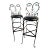 John Risley Style Wrought Iron Bar Stools For Sale
