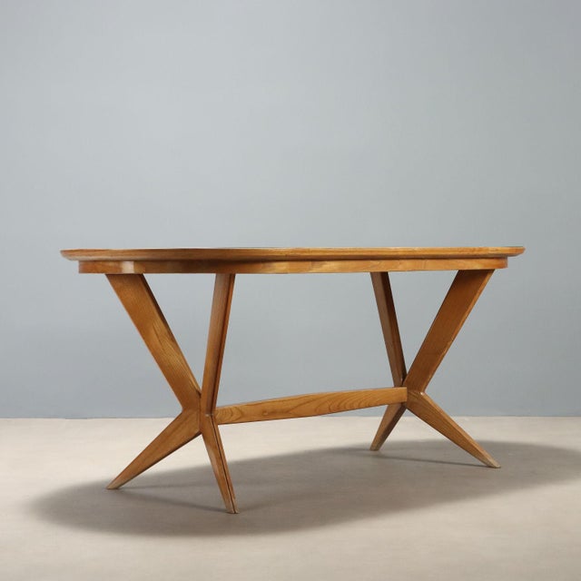 Vintage Table with Elliptical Top, 1960s For Sale - Image 7 of 8