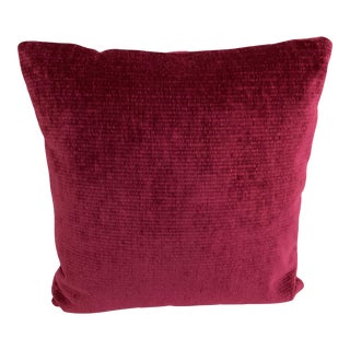 Custom Hand Made Pillow Fabric by Osborne & Little in Fuchsia Chenille For Sale
