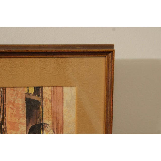 Wood Donald Werden (American, 1921- 1991) 'Phoenix II' Abstract Watercolor Painting For Sale - Image 7 of 12