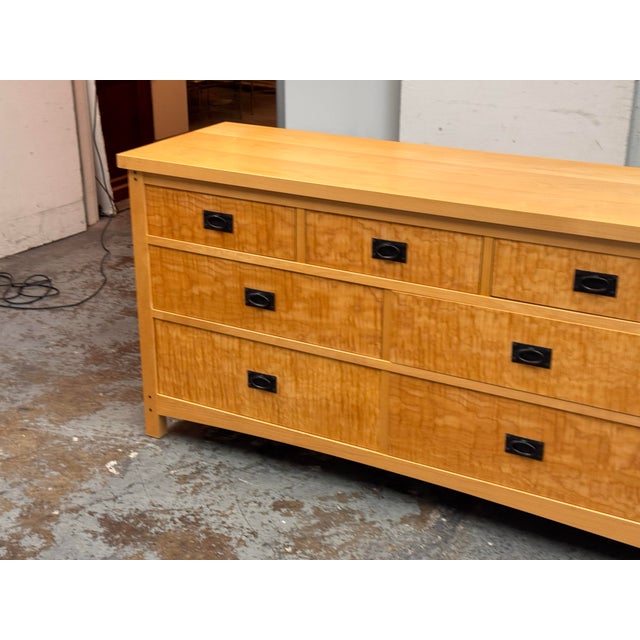 Berkeley Mills Bird's Eye Maple Wood Dresser For Sale - Image 11 of 12