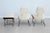 Wood Slipper Chairs and Ottoman in Walnut and Bouclé by Renzo Zavanella, 1950, Set of 3 For Sale - Image 7 of 18