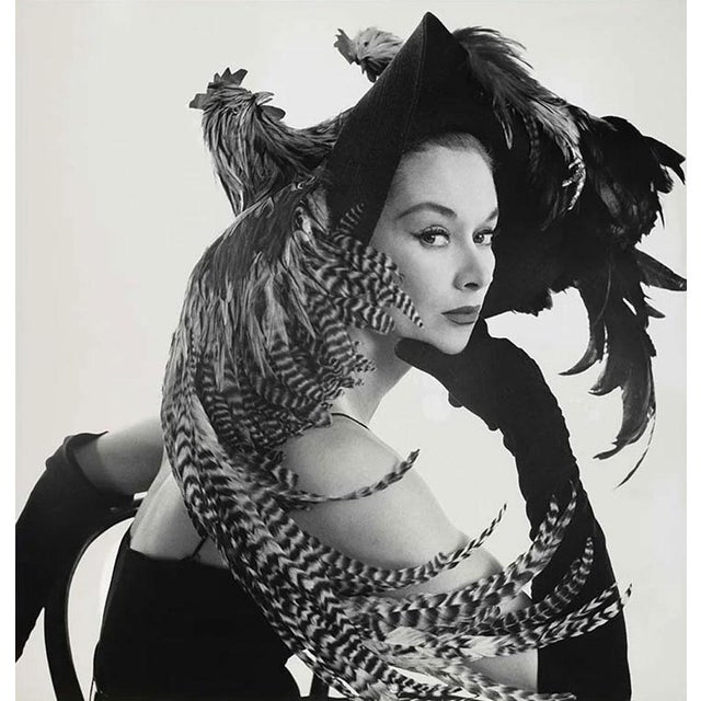 Contemporary Irving Penn Woman in Chicken Hat Official Exhibition Poster For Sale - Image 3 of 3