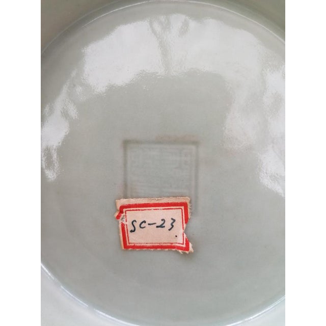 Square Celadon Glazed Trigram Cong Vase, 20th Century For Sale - Image 4 of 9