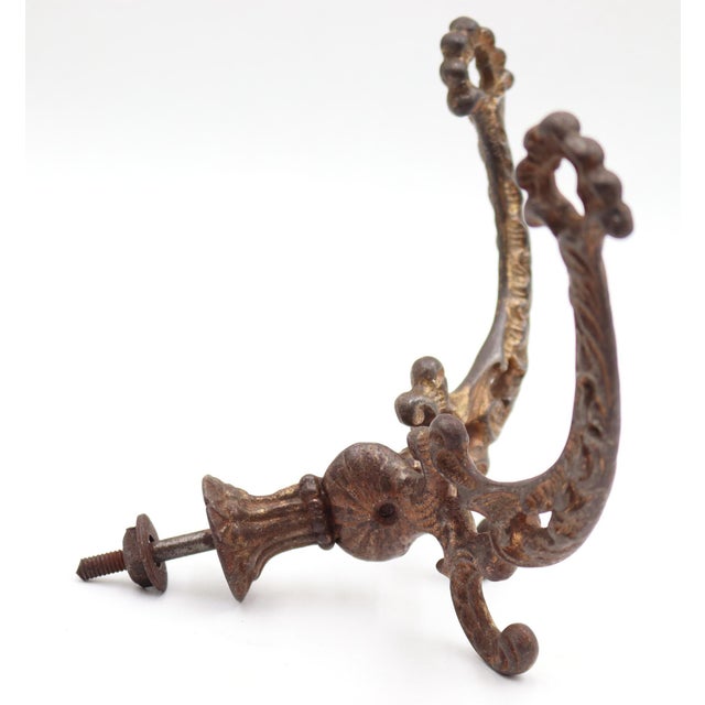 Mid 20th Century Antique Victorian Cast Iron Hall Tree Hook For Sale - Image 5 of 6