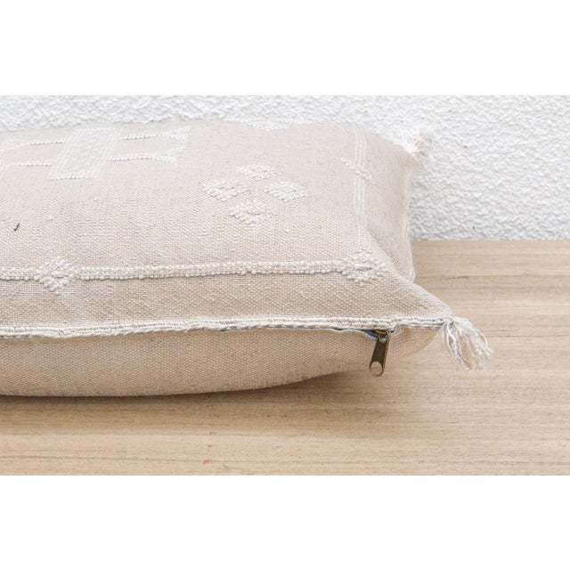 Textile Celestial Clay Silk Rug Lumbar Pillow For Sale - Image 7 of 8