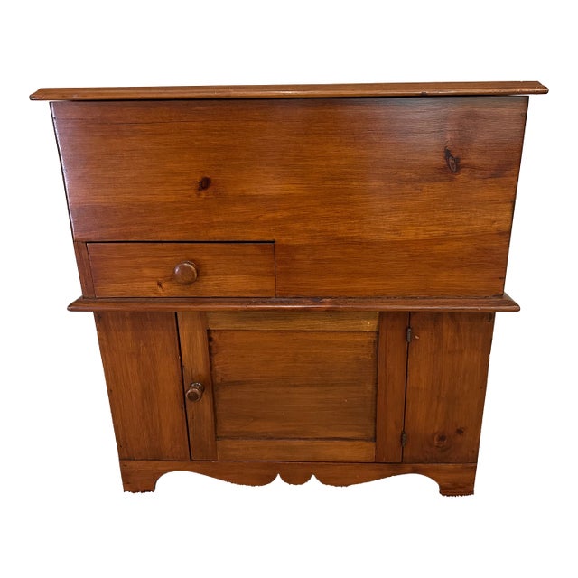 Antique Pine Lift-Top Dry Sink For Sale