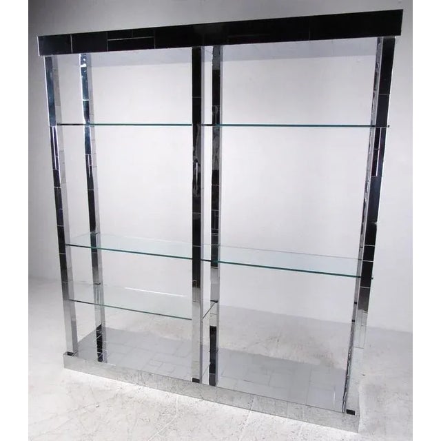 The "Cityscape" style of Paul Evans makes this elegant three-shelf unit a beautiful storage or display piece in any...