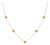 Minimalist Citrine Station Necklace | Yellow Gemstone Floating Necklace | Chain Link Round Bezel Choker Necklace For Sale