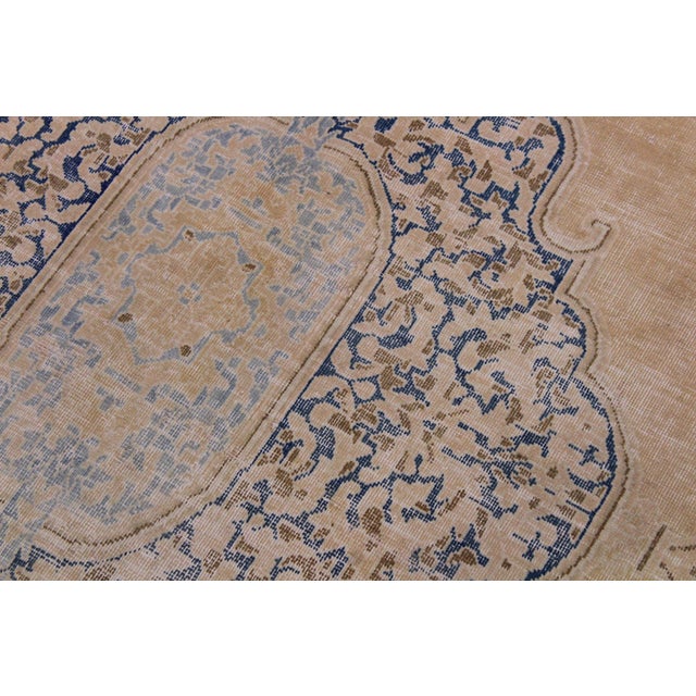 Textile Persian Vintage Brown/Blue Wool Rug - 9'8'' X 12'11'' For Sale - Image 7 of 10