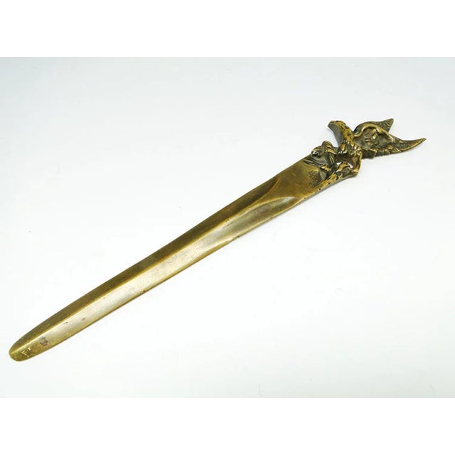 Art Nouveau French Figurative Letters Knife, 1890s For Sale - Image 5 of 6