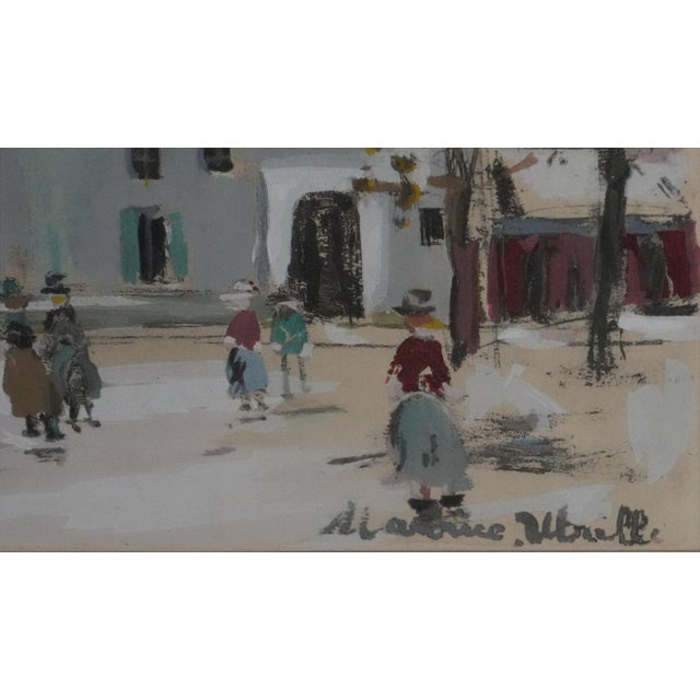 Modern Maurice Utrillo, Les passants sur la place, Lithograph For Sale - Image 3 of 8