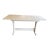 White Lacquered Trestle Table For Sale