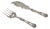 Fish Knife and Fork with Engravings and Cutouts For Sale