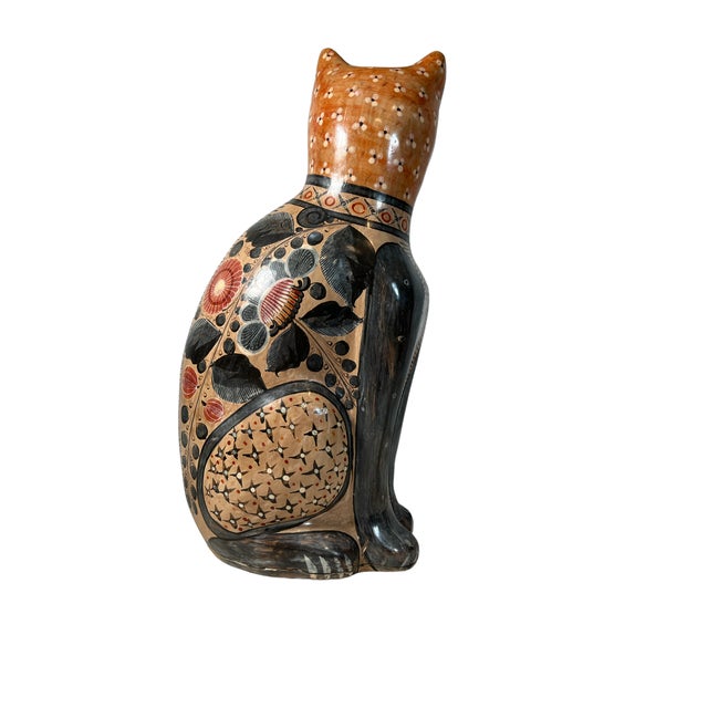 1960s Pair of Tonala Cat Figurines For Sale - Image 9 of 10