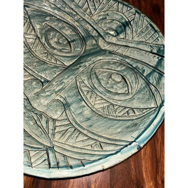 Gene Pearson “Guardian of Dreams” Raku-Fired Ceramic Mask Bowl, Jamaica, 2000s For Sale - Image 4 of 7