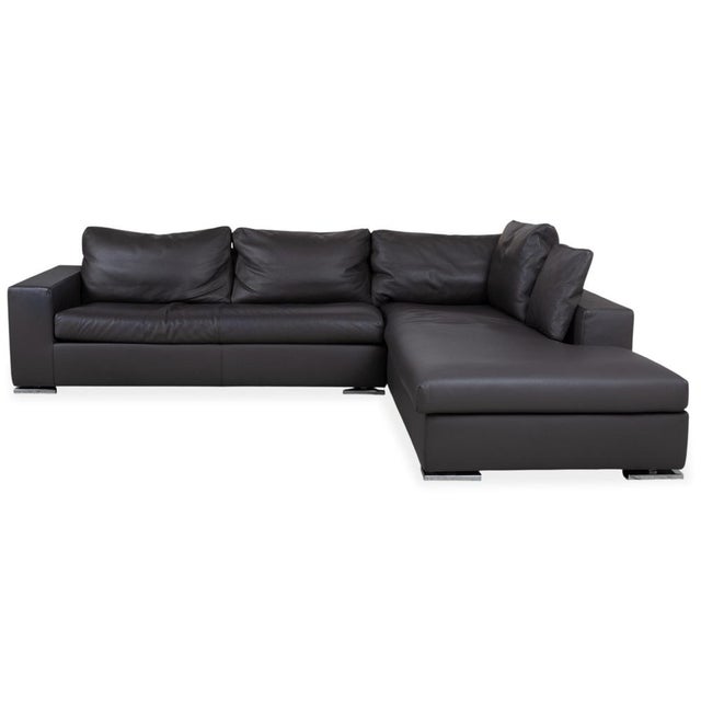 Halma Leather Corner Sofa from La Nuova Casa For Sale - Image 12 of 14