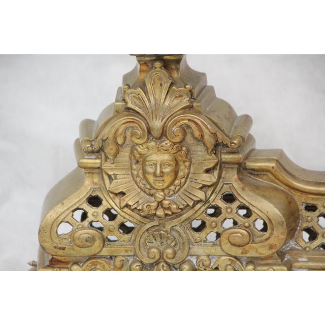 Louis XIV Gilt Firescreen Andirons For Sale - Image 12 of 13