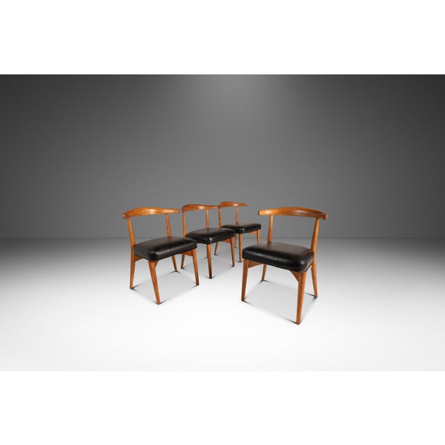 This refined set of four dining chairs by Lawrence Peabody for Richardson Nemschoff captures the effortless elegance and...
