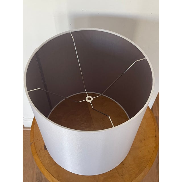 Mid-Century Modern 1960s Mid Century Modern Silk Drum Lamp Shade For Sale - Image 3 of 4