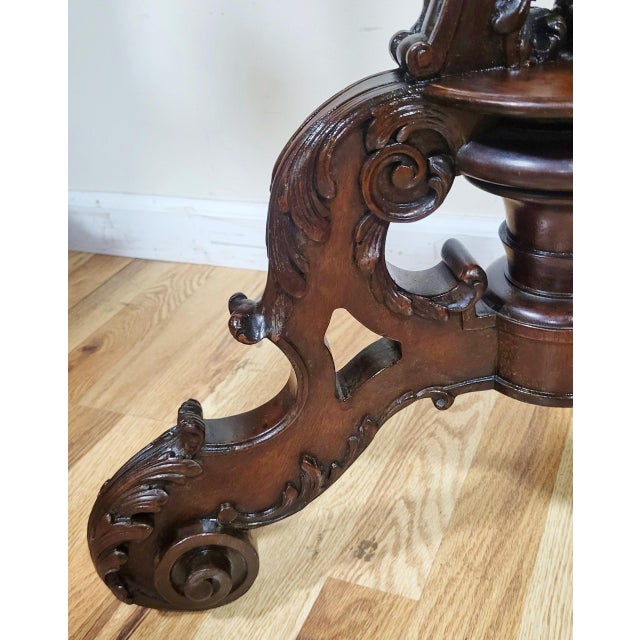 Antique American Federal Style Carved Wood Fern Stand Pedestal For Sale - Image 16 of 17