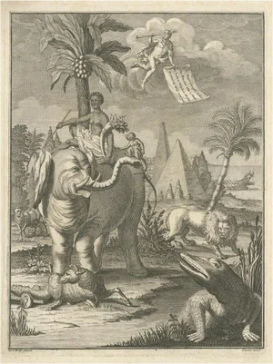 Frontispiece with Elephant, 1749, Paper