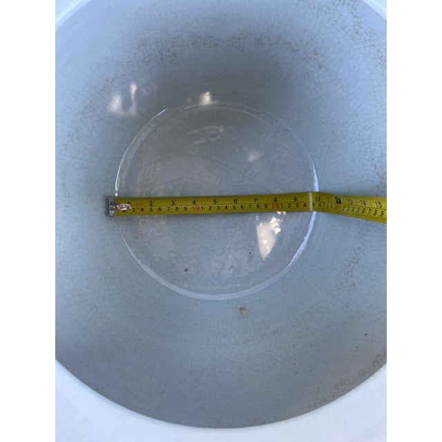 Ceramic 1990s Jardiniere Porcelain Fishbowl Style Planter For Sale - Image 7 of 7