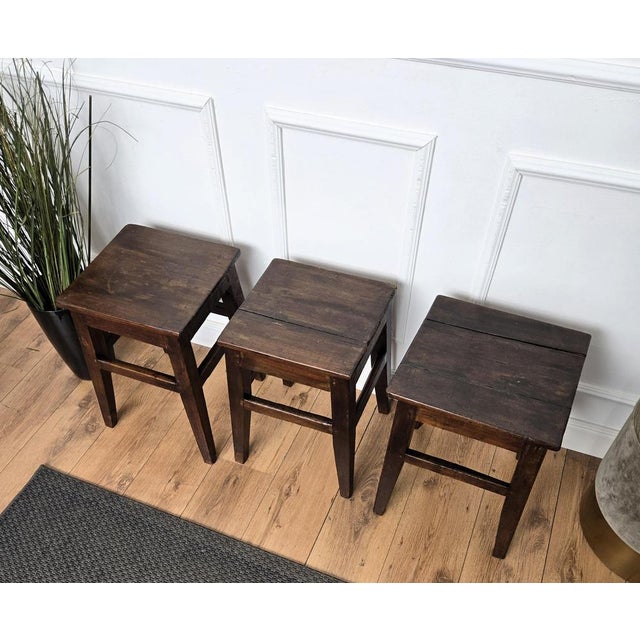 Italian Minimal Wood Side Table, 1950s For Sale - Image 4 of 10