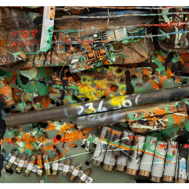 Brown Willie Bester "Township Life" Mixed Media, 1993 For Sale - Image 8 of 13